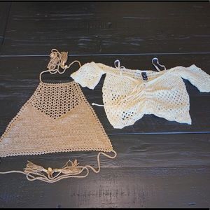 Windsor- Bundle of 2 Small Crotchet Cover Up Tops